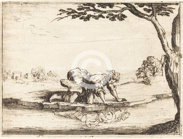 Narcissus Looking in the Water, 1628. Creator: Jacques Callot.