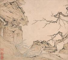 Narcissus, Plum Tree in a Landscape, c1520-1570. Creator: Lu Zhi