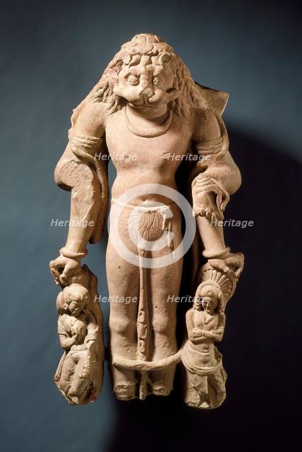 Narasimha, the Man-Lion Avatar of Vishnu, Mid-6th century. Creator: Unknown.