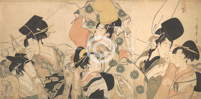 Narihira's Journey to the East, ca. 1797. Creator: Kitagawa Utamaro.