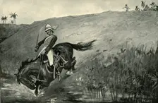 Narrow Escape of Lieutenant Roberts While Pursued by Natives Near Lucknow (1901). Creator: Sidney E Paget