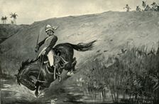 Narrow Escape of Lieutenant Roberts While Pursued by Natives Near Lucknow (1901). Creator: Sidney E Paget