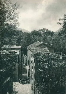Narrow street, Capri, Italy, 1927. Artist: Eugen Poppel