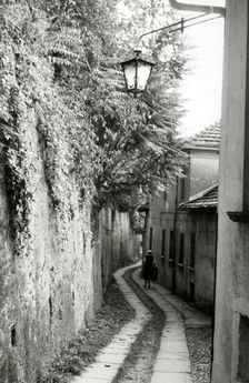 Narrow street, Orta San Giulio, Lake Orta, Italy, c1955. Creator: Arthur Charles Kirby Ware