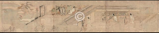 Narrative of the wonderous Love Romance of Courtier and Girl at Sumiyoshi, 13th century. Creator: Anonymous ().