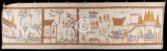Narrative Scroll: Vessantara Jataka, 1st half 20th century. Creator: Unknown.