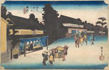 Narumi, Meibutsu Arimatsu Shibori, ca. 1832-1833. Creator: Ando Hiroshige