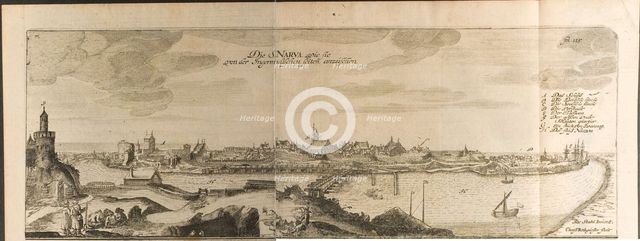 Narva (Illustration from Travels to the Great Duke of Muscovy and the King of Persia by Adam Olear Artist: Rothgiesser, Christian Lorenzen (?-1659)