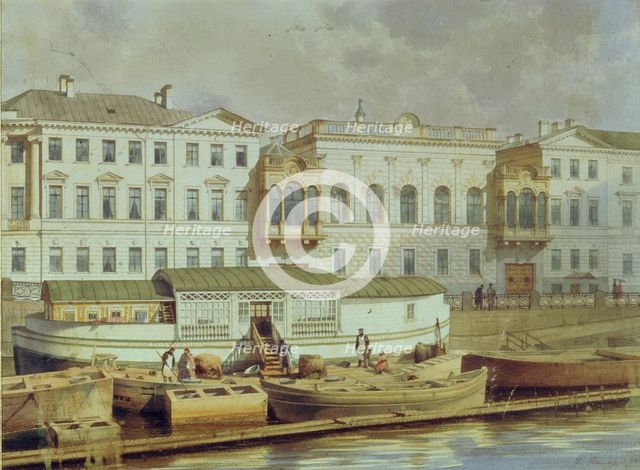 Naryshkin Palace on the Fontanka river, Mid of the 19th cen.. Artist: Premazzi, Ludwig (Luigi) (1814-1891)