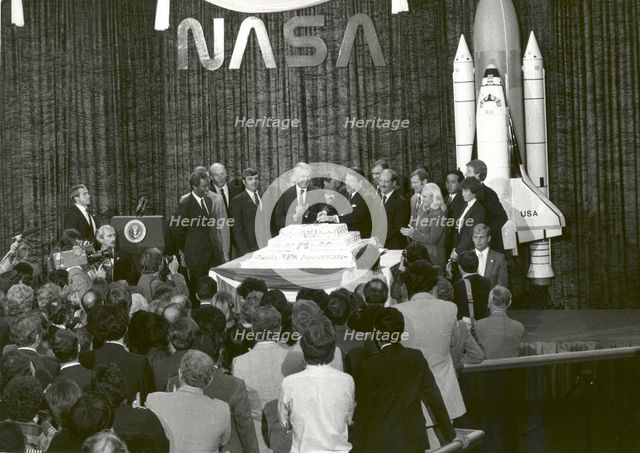 NASA Celebrates its 25th Anniversary, Washington, D.C., October 19, 1983.  Creator: NASA.