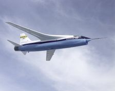 NASA F-8A Crusader Supercritical Wing Aircraft, 1973. Creator: NASA