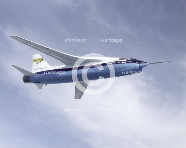 NASA F-8A Crusader Supercritical Wing Aircraft, 1973. Creator: NASA.