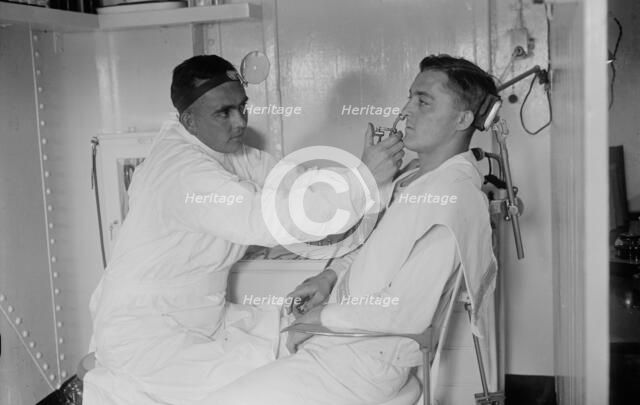 Nasal Spray - Laboratory for eye, ear, etc - COMFORT, between c1915 and c1920. Creator: Bain News Service.