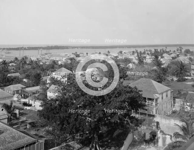 Nassau from the Royal Victoria, Bahama Islands, W.I., between 1900 and 1906. Creator: William H. Jackson.