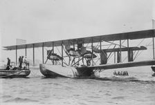 NC-4 being towed, Ponto Delgado [i.e. Ponta Delgada], 1919. Creator: Bain News Service
