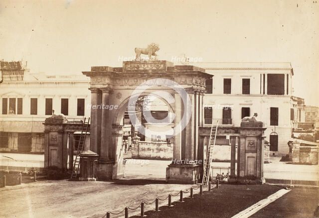 [N.E. Gate of Government House, Calcutta], 1858-61. Creator: John Constantine Stanley.