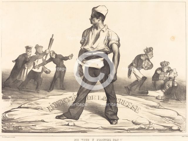 Ne vous y frottez pas!!, 1834. Creator: Honore Daumier.