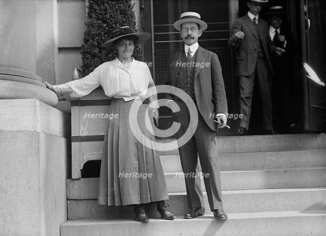 Netherlands Mission To The U.S. - J.B. Van Der Hooven Van Oordt And Wife, 1917. Creator: Harris & Ewing.