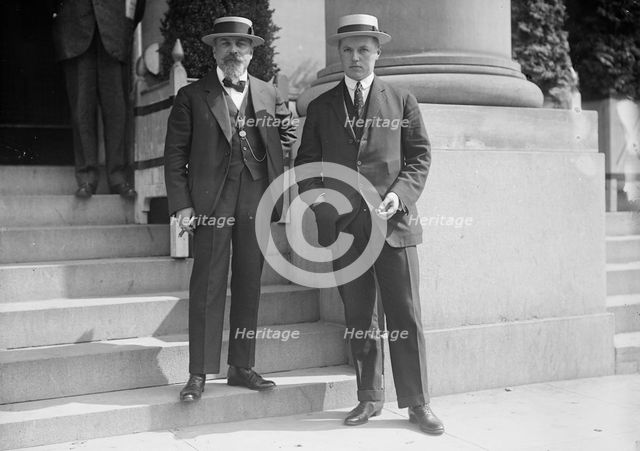 Netherlands Mission To The U.S. - J.E. Van Der Weilen And T.G. Heldring, Secretaries To The..., 1917 Creator: Harris & Ewing.