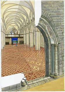 Netley Abbey, 14th century, (c1990-2010) Artist: Roger Hutchins