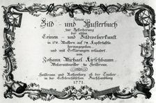 Neues Bild-und Musterbuch (New Picture and Sample Book), Germany, 1771. Creator: Johann Michael Kirschbaum