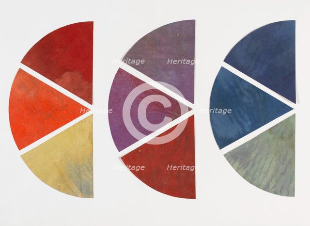 Neuf éléments de cercle chromatique, 1922-1933.