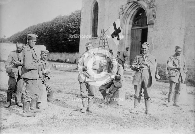 Neufmentier [i.e., Chauconin-Neufmontiers], German wounded prisoners, between c1914 and c1915. Creator: Bain News Service.