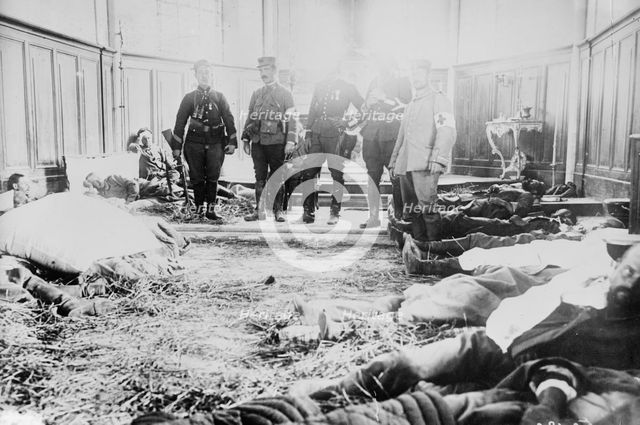 Neufmentier [i.e., Chauconin-Neufmontiers], French & German wounded..., between c1910 and c1915. Creator: Bain News Service.