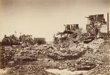 Neuilly Bombarded. General View of the rue de Chezy, 1871. Creator: Alphonse J. Liébert