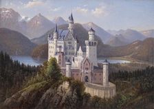 Neuschwanstein Castle. Creator: Sattler, Hubert (1817-1904)