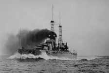 NEVADA on trial run (22 1/2 knots), between c1915 and 1916. Creator: Bain News Service