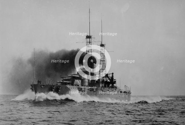 NEVADA on trial run (22 1/2 knots), between c1915 and 1916. Creator: Bain News Service.