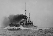 NEVADA on trial run (22 1/2 knots), between c1915 and 1916. Creator: Bain News Service