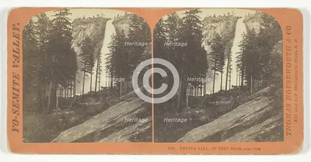 Nevada Fall, 700 Feet High, Near View, 1860/69. Creator: Lawrence & Houseworth.