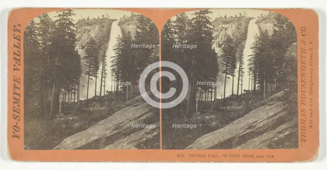 Nevada Fall, 700 Feet High, Near View, 1860/69. Creator: Lawrence & Houseworth.