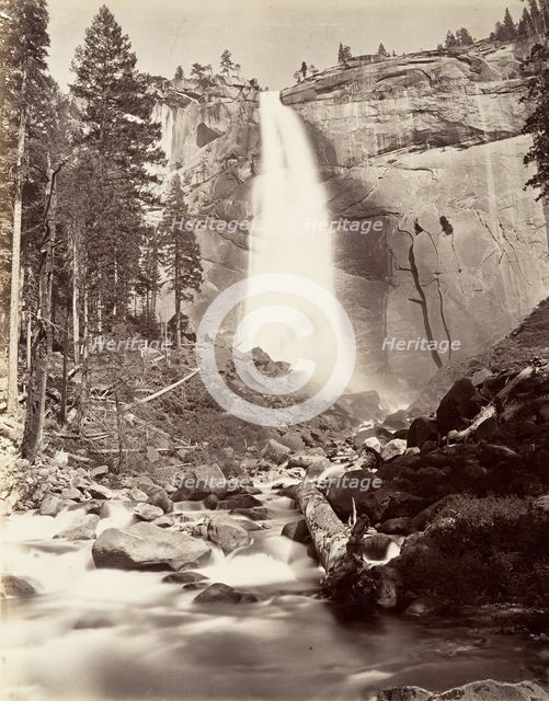 Nevada Fall, 700 feet, Yosemite, ca. 1872, printed ca. 1876. Creator: Attributed to Carleton E. Watkins.