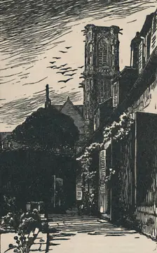 Nevers - Tour De Cathédrale 1919. Artist: Fernand Chalandre