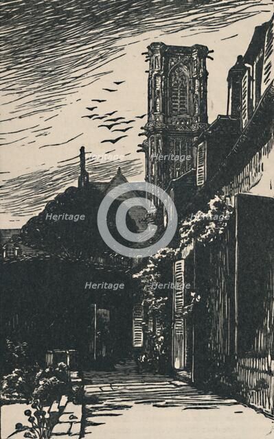 'Nevers - Tour De Cathédrale', 1919. Artist: Fernand Chalandre.