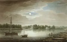 Nevka River near the Yelagin Bridge, 1829. Artist: Vorobyev, Maxim Nikiphorovich (1787-1855)