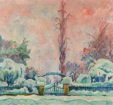 Nevicata, snowfall, 1919. Creator: Giacometti, Giovanni (1868-1933)