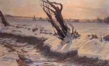 Nevicata (Snowfall). Creator: Cinotti, Guido (1870-1932)