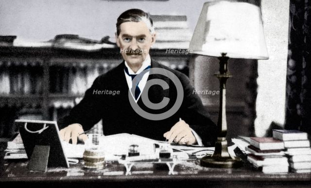 Neville Chamberlain (1869-1940), British prime minister, c1930s (1936). Artist: Unknown.