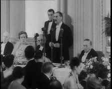 Neville Chamberlain, the British Prime Minister, Speaking in Nineteen Thirty-Eight at..., 1938. Creator: British Pathe Ltd