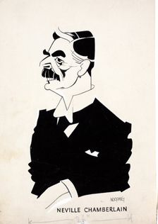 Neville Chamberlain, c1940. Creators: Central Office of Information, John Musgrave-Wood