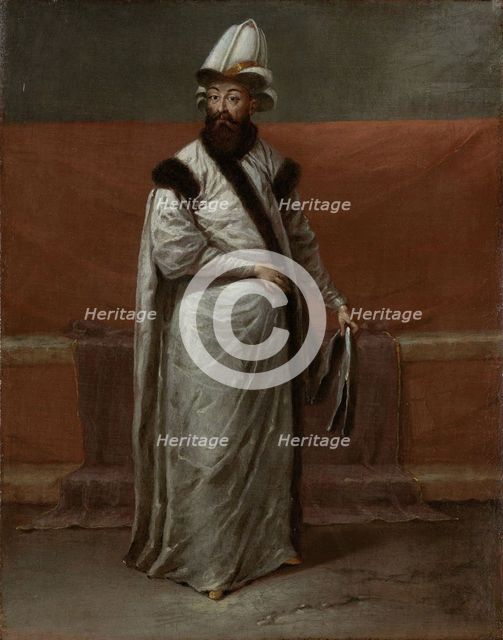 Nevsehirli Damat Ibrahim Pasha, Grand Vizier of the Ottoman Empire, ca 1728. Artist: Vanmour (Van Mour), Jean-Baptiste (1671-1737)
