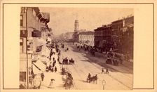 Nevsky Prospekt, mid-19th century. Creator: Alfred Lorens