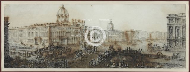 Nevsky Prospekt near the Catherine Canal in Saint Petersburg.