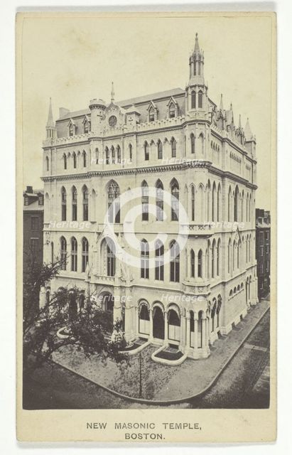 New Masonic Temple, Boston, 1860s. Creator: Joseph Ward.