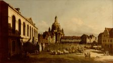New Market Place in Dresden, 1747. Creator: Bernardo Bellotto