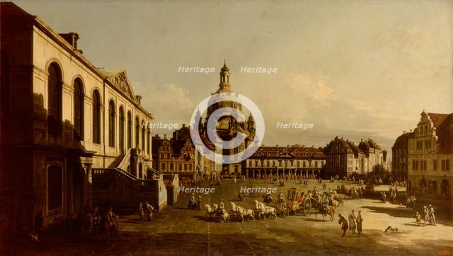 New Market Place in Dresden, 1747. Creator: Bernardo Bellotto.